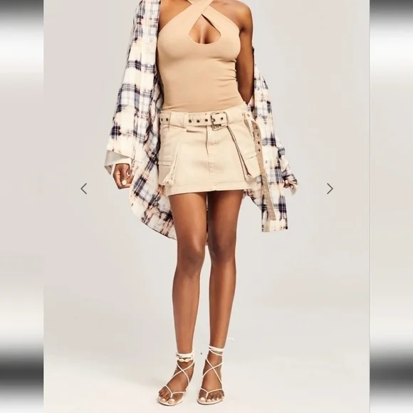 SER.O.YA Lia Skirt Sand Dune NWT - Picture 3 of 14